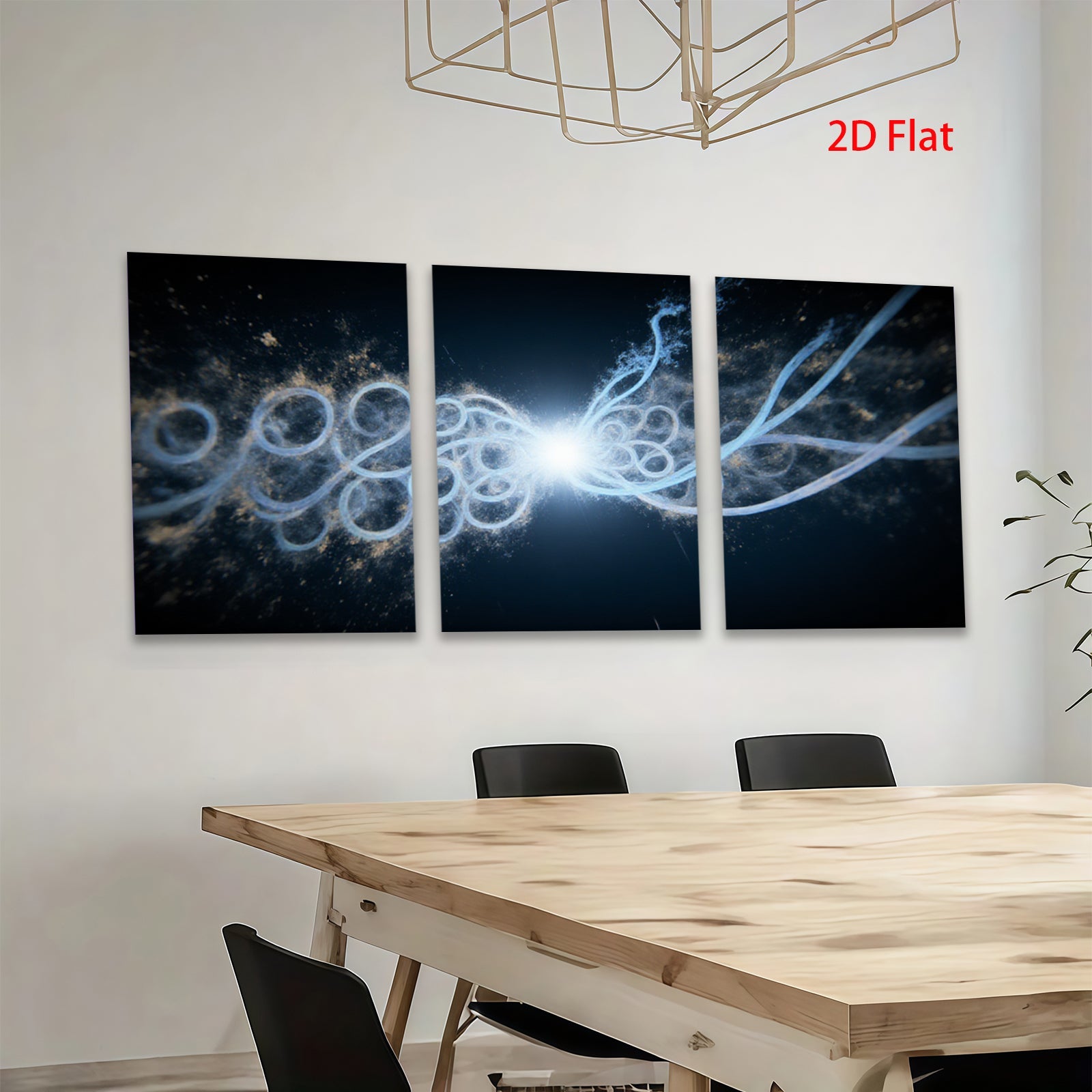 2D flat 1pc Cosmic Burst Energy Flow Abstract Wall Art for Living Room Bedroom Home Decor Modern Canvas Prints Gallery Wrapped Ready to Hang farmhouse style