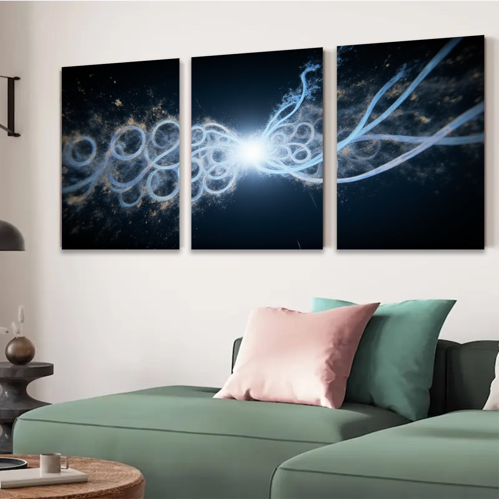 2D flat 1pc Cosmic Burst Energy Flow Abstract Wall Art for Living Room Bedroom Home Decor Modern Canvas Prints Gallery Wrapped Ready to Hang farmhouse style