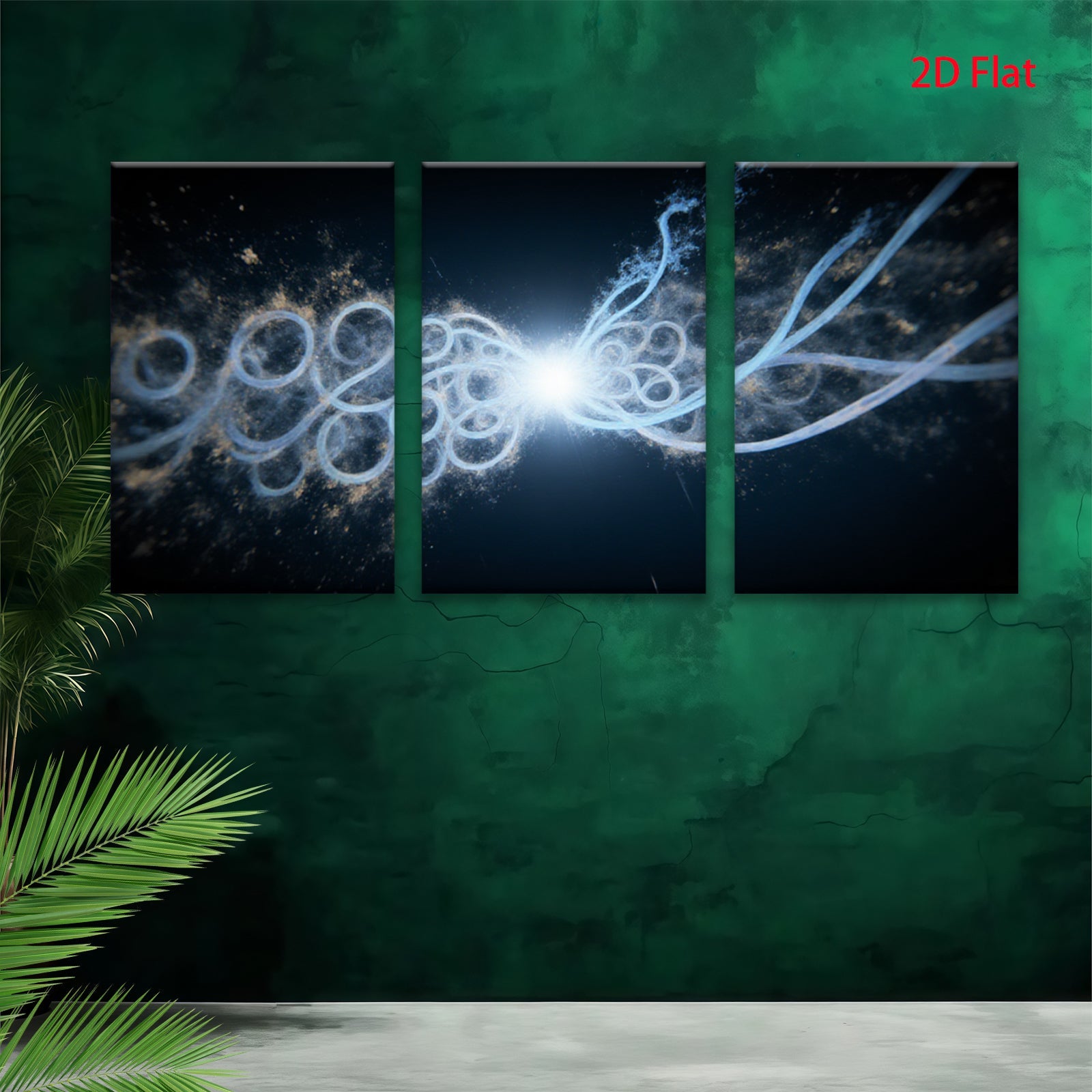 2D flat 1pc Cosmic Burst Energy Flow Abstract Wall Art for Living Room Bedroom Home Decor Modern Canvas Prints Gallery Wrapped Ready to Hang farmhouse style