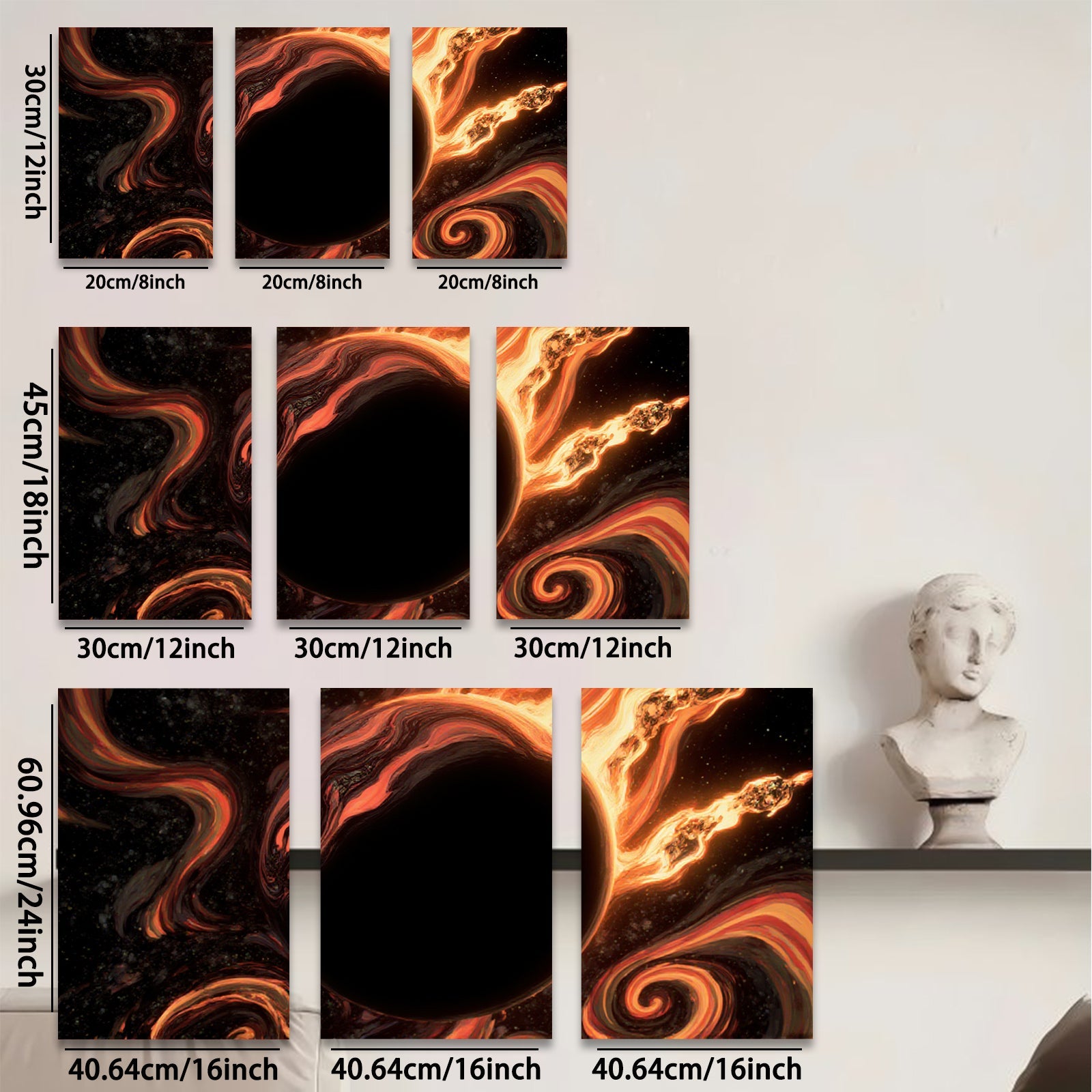 2D flat 1pc Cosmic Whirlpool Abstract Wall Art for Living Room Bedroom Home Decor Modern Canvas Prints Gallery Wrapped Ready to Hang Trending Now