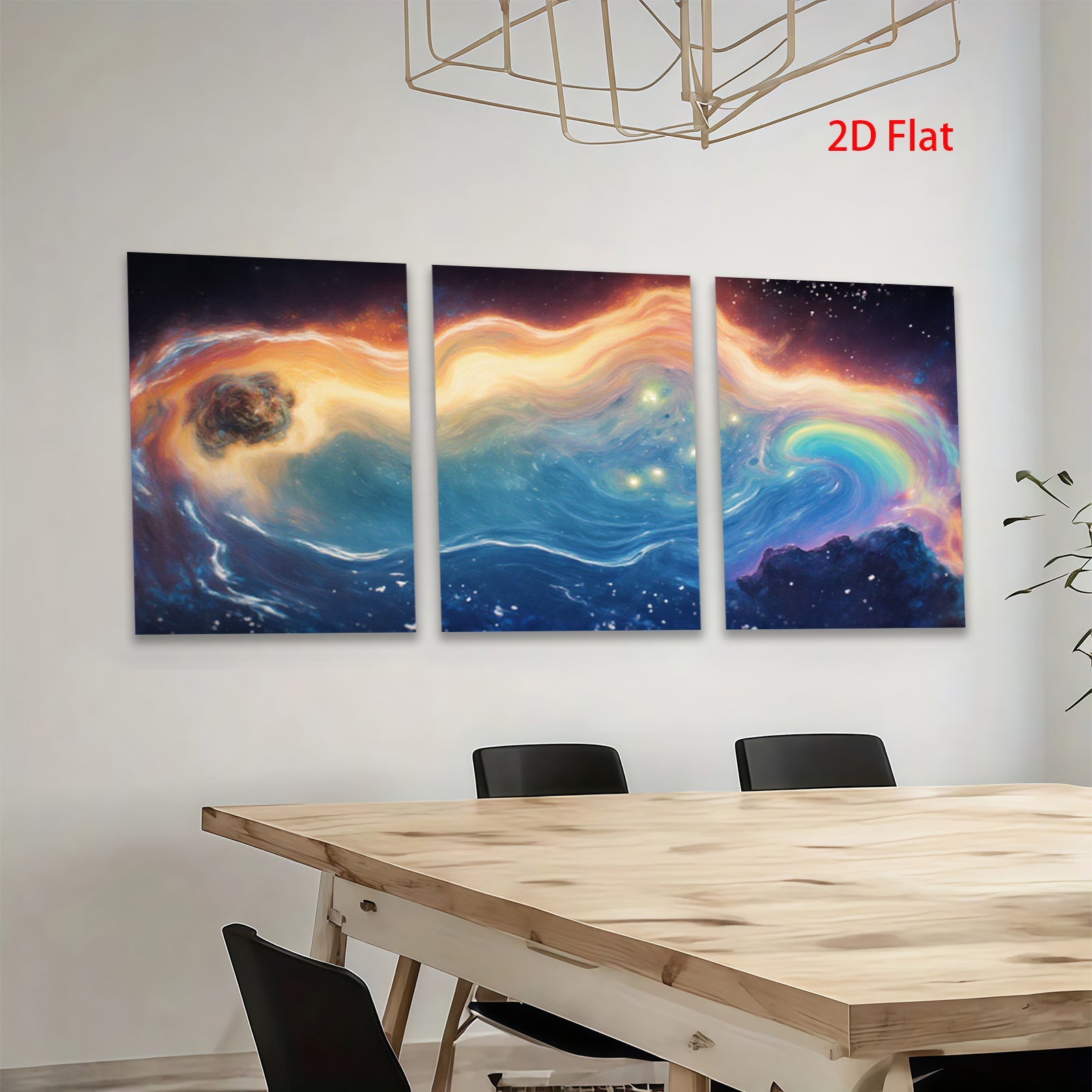 2D flat 1pc Cosmic Whirlpool Galaxy Abstract Canvas Wall Art Decor for Living Room Bedroom Modern Farmhouse Gallery Wrapped Timeless Elegance