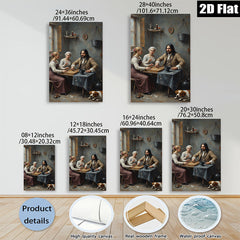 2D flat 1pc Cozy Family Game Night Rustic Farmhouse Wall Decor for Living Room Bedroom Gallery Wrapped Canvas Print Modern Art