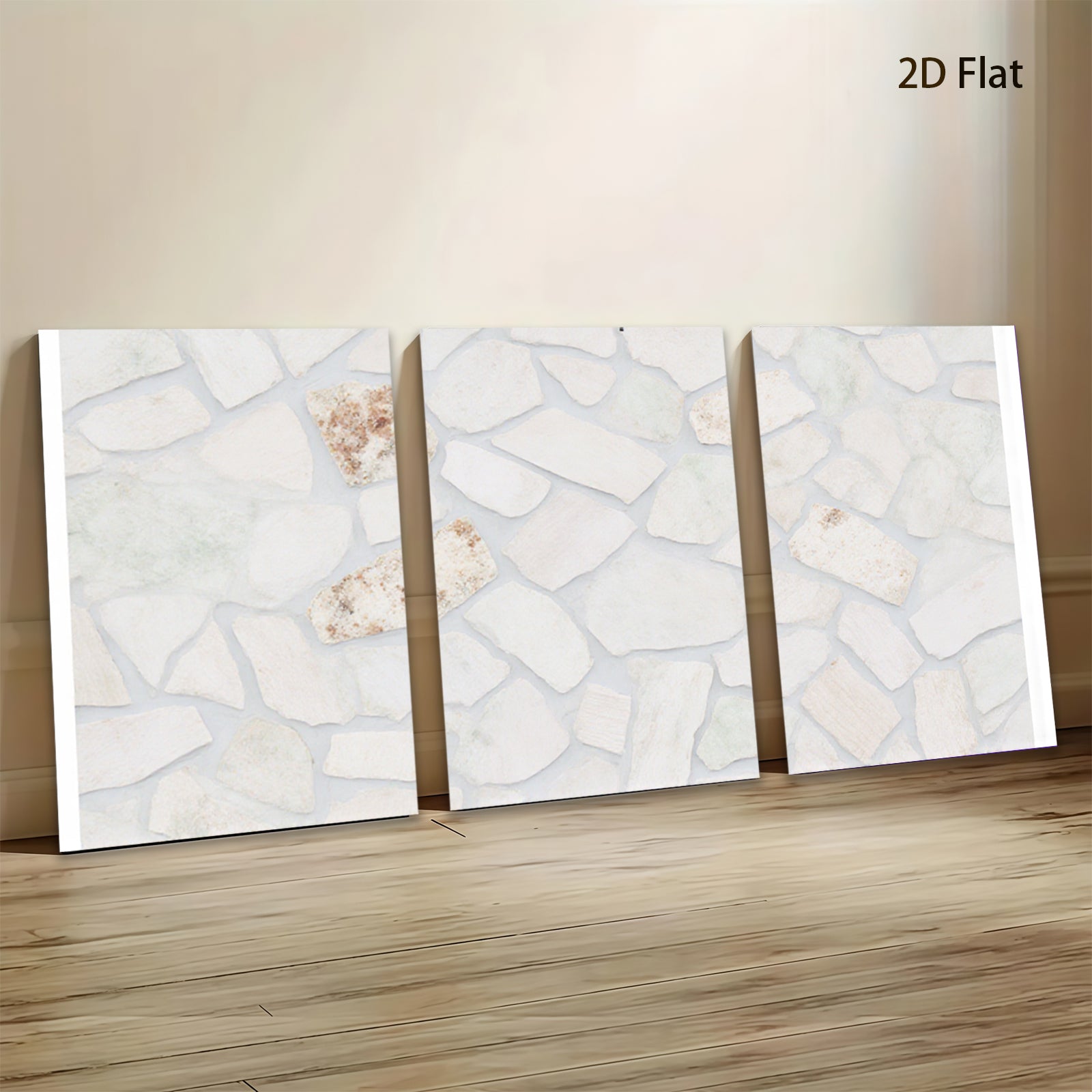2D flat 1pc Cracked Porcelain Wall Art Distressed Texture Modern Farmhouse Decor Living Room Bedroom Gallery Wrapped Canvas Prints Large Size