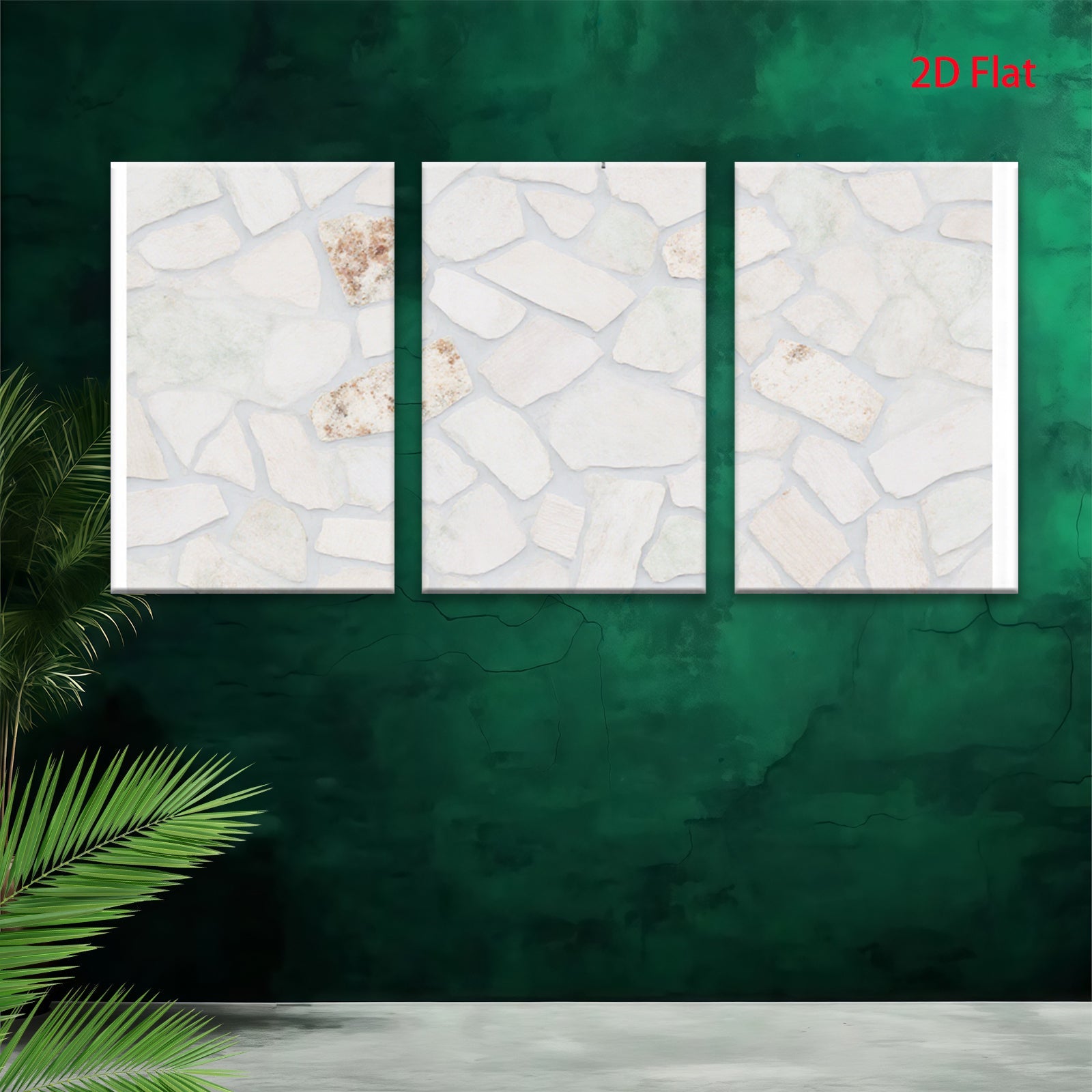 2D flat 1pc Cracked Porcelain Wall Art Distressed Texture Modern Farmhouse Decor Living Room Bedroom Gallery Wrapped Canvas Prints Large Size