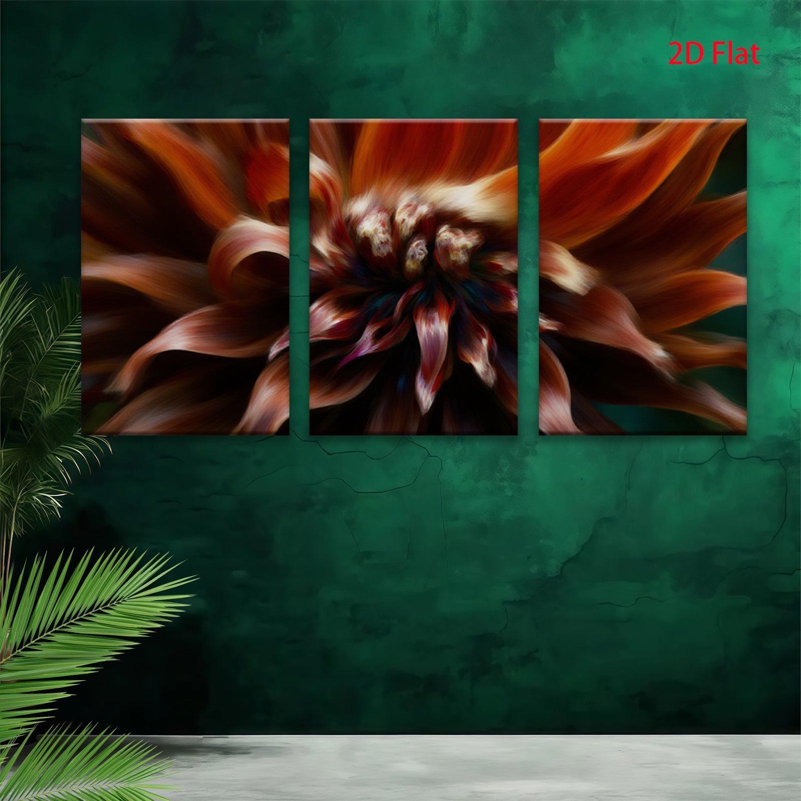 2D flat 1pc Crimson Dahlia Bloom Floral Wall Art Canvas Print Home Decor Living Room Bedroom Modern Farmhouse Style Gallery Wrapped Ready to Hang