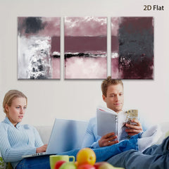 2D flat 1pc Crimson Wash Abstract Canvas Wall Art Modern Farmhouse Living Room Bedroom Decor Gallery Wrapped Ready to Hang Teal Navy Gray