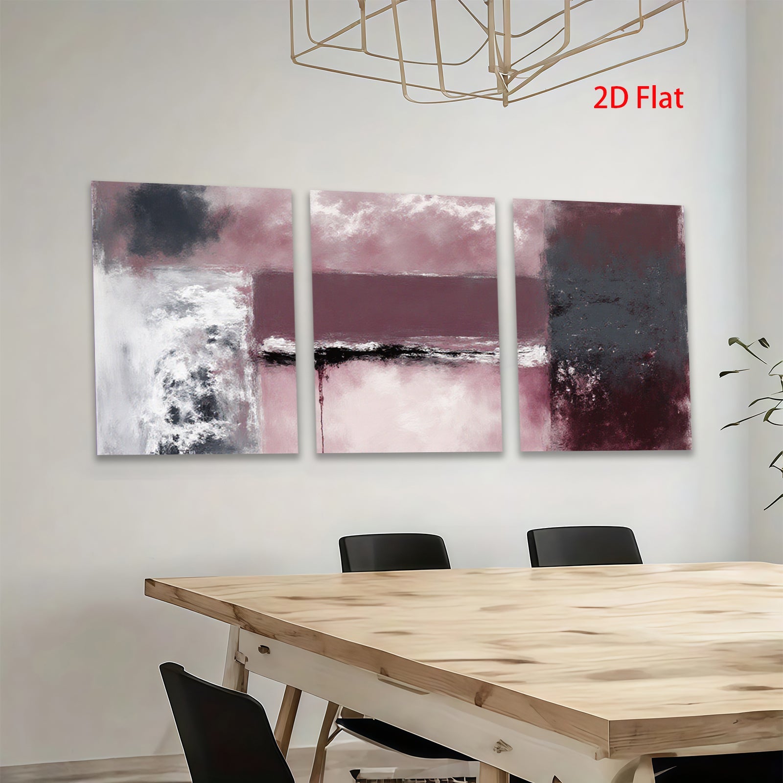 2D flat 1pc Crimson Wash Abstract Canvas Wall Art Modern Farmhouse Living Room Bedroom Decor Gallery Wrapped Ready to Hang Teal Navy Gray