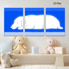 2D flat 1pc Dachshund sleeps peacefully minimalist wall art canvas prints for living room bedroom home decor farmhouse style modern aesthetic gallery wrapped