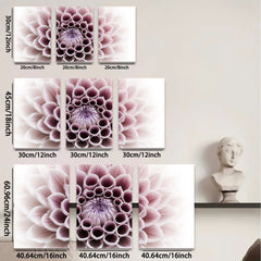 2D flat 1pc Dahlia Bloom Floral Wall Art Living Room Bedroom Home Decor Modern Farmhouse Style Canvas Prints for Bathroom Cozy Vibes Gallery Wrapped Ready to Hang