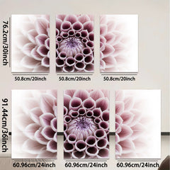 2D flat 1pc Dahlia Bloom Floral Wall Art Living Room Bedroom Home Decor Modern Farmhouse Style Canvas Prints for Bathroom Cozy Vibes Gallery Wrapped Ready to Hang