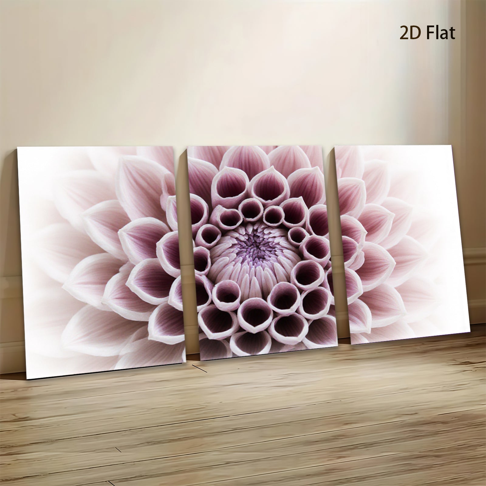 2D flat 1pc Dahlia Bloom Floral Wall Art Living Room Bedroom Home Decor Modern Farmhouse Style Canvas Prints for Bathroom Cozy Vibes Gallery Wrapped Ready to Hang