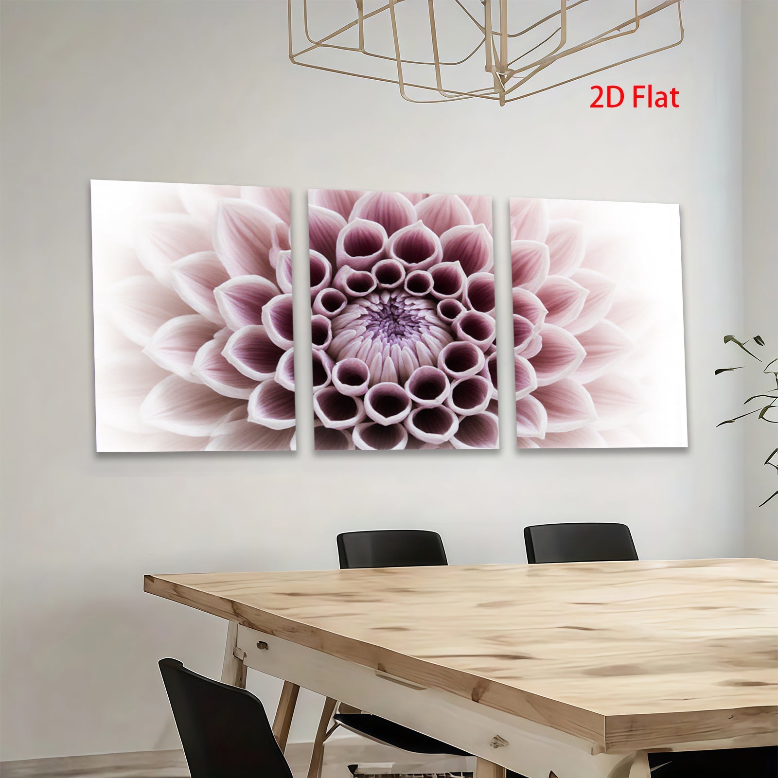 2D flat 1pc Dahlia Bloom Floral Wall Art Living Room Bedroom Home Decor Modern Farmhouse Style Canvas Prints for Bathroom Cozy Vibes Gallery Wrapped Ready to Hang