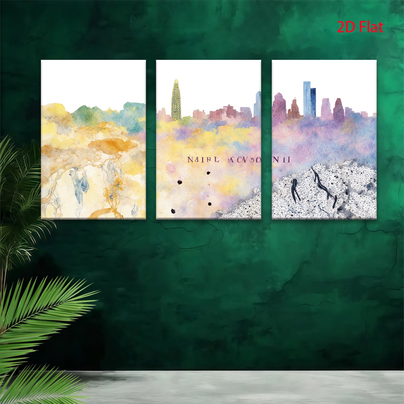 2D flat 1pc Dallas Texas Skyline Cityscape Wall Art Modern Home Decor Living Room Bedroom Office Canvas Prints Frameless Gallery Wrapped Pictures Ready to Hang Large Size Rustic Farmhouse Coastal Style