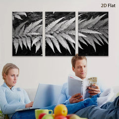 2D flat 1pc Delicate Fern Fronds Botanical Wall Art Living Room Bedroom Decor Gallery Wrapped Canvas Prints Modern Farmhouse Aesthetic Nature Inspired Cozy Home Refresh
