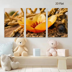 2D flat 1pc Desert Bloom Cactus Flower Southwestern Wall Art Living Room Bedroom Decor Rustic Farmhouse Style Canvas Prints Modern Home Decorations