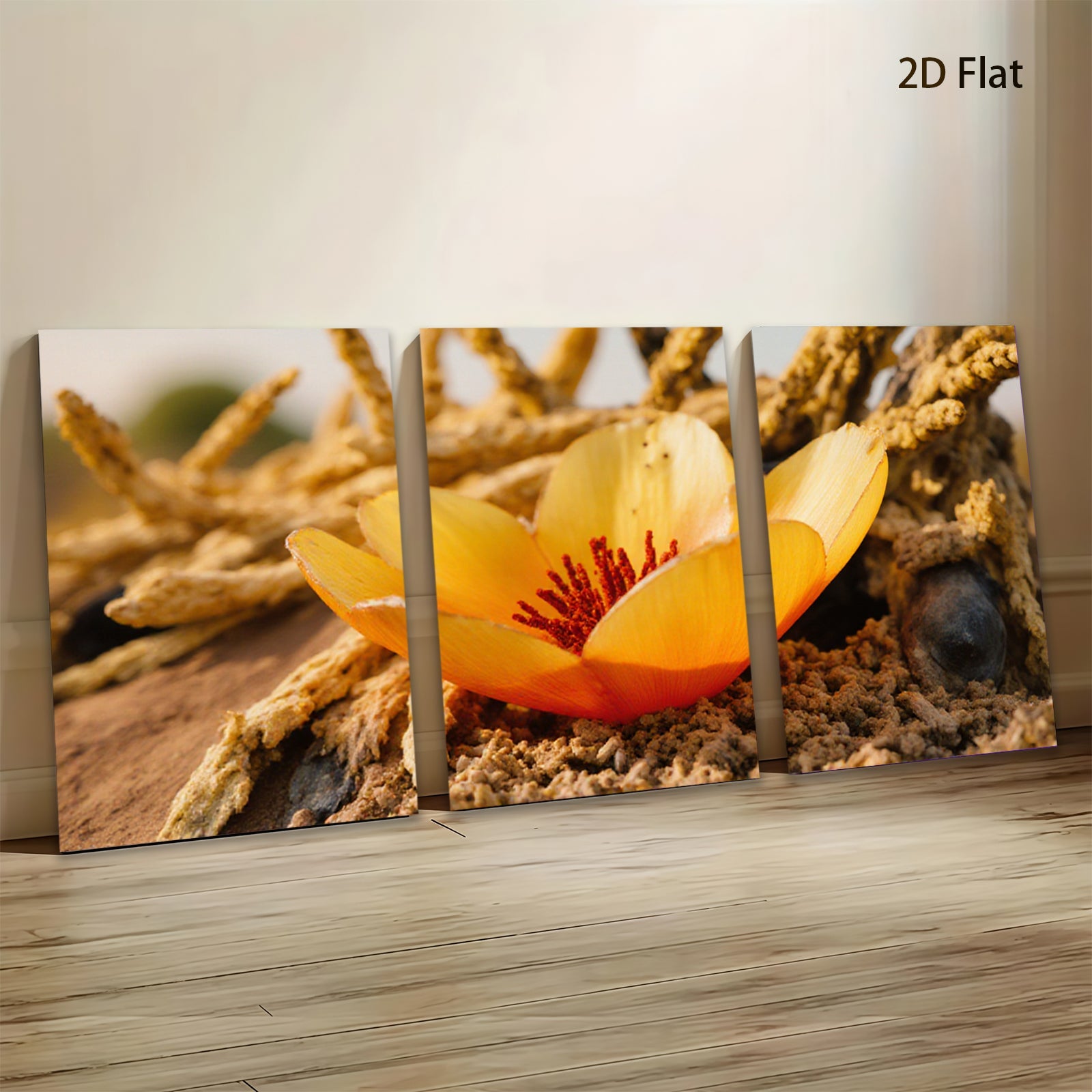 2D flat 1pc Desert Bloom Cactus Flower Southwestern Wall Art Living Room Bedroom Decor Rustic Farmhouse Style Canvas Prints Modern Home Decorations