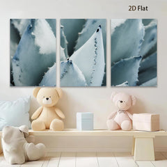 2D flat 1pc Desert Bloom Succulent Art Modern Farmhouse Wall Decor Living Room Bedroom Botanical Prints Canvas Art Coastal Gallery Wrapped Ready to Hang