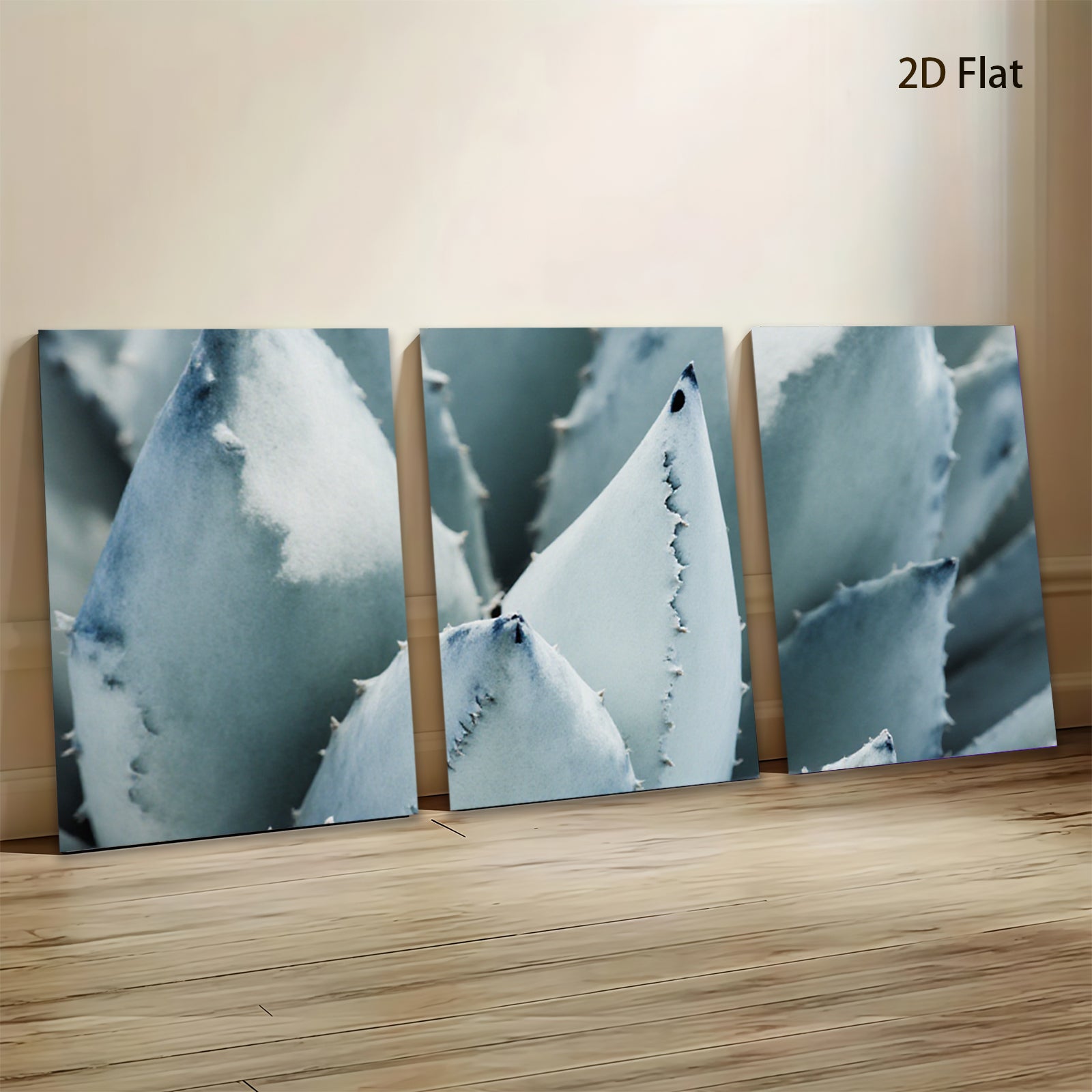 2D flat 1pc Desert Bloom Succulent Art Modern Farmhouse Wall Decor Living Room Bedroom Botanical Prints Canvas Art Coastal Gallery Wrapped Ready to Hang