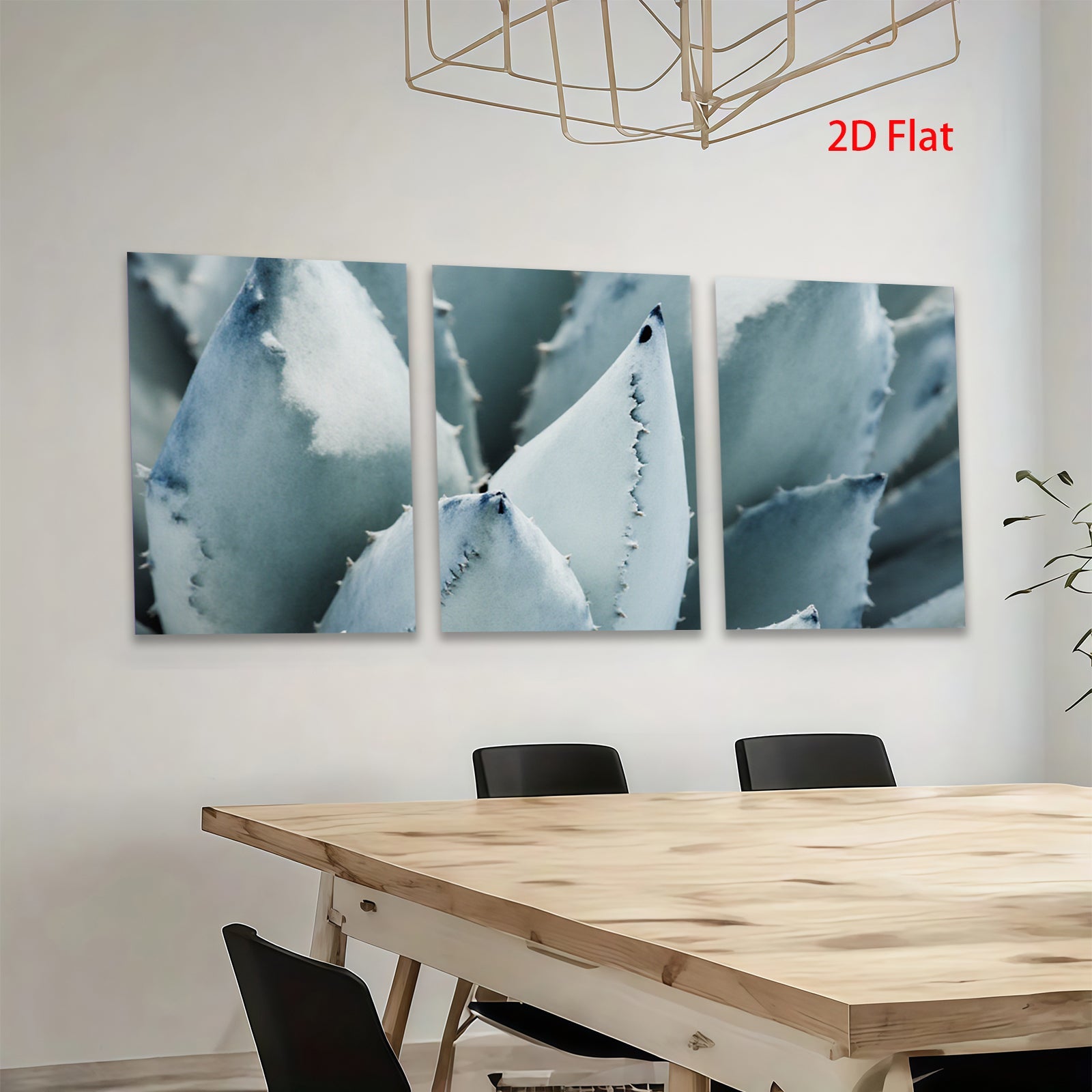 2D flat 1pc Desert Bloom Succulent Art Modern Farmhouse Wall Decor Living Room Bedroom Botanical Prints Canvas Art Coastal Gallery Wrapped Ready to Hang