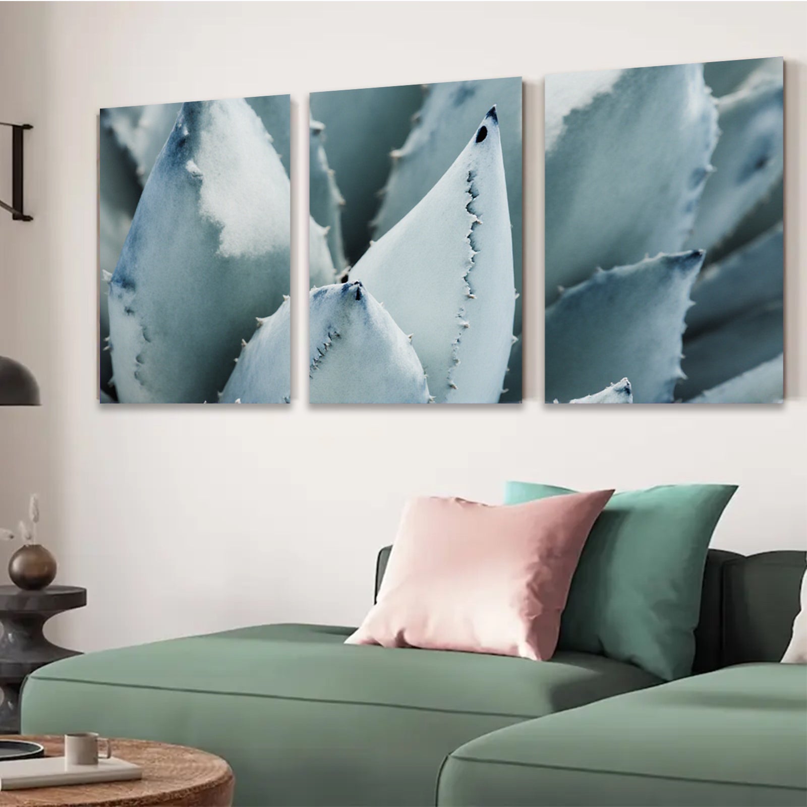 2D flat 1pc Desert Bloom Succulent Art Modern Farmhouse Wall Decor Living Room Bedroom Botanical Prints Canvas Art Coastal Gallery Wrapped Ready to Hang
