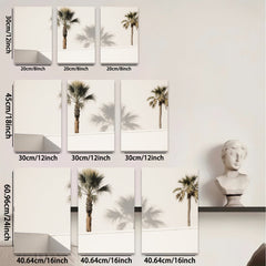 2D flat 1pc Desert Palm Shadows Modern Wall Art Living Room Bedroom Home Decor Canvas Prints Farmhouse Style Coastal Chic Gallery Wrapped Ready to Hang