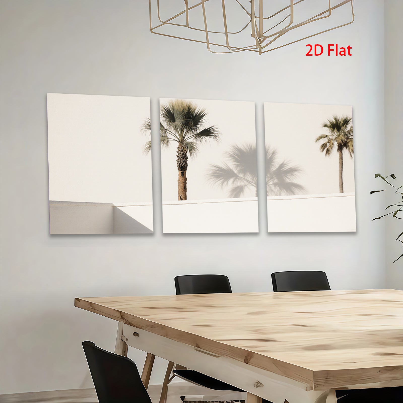 2D flat 1pc Desert Palm Shadows Modern Wall Art Living Room Bedroom Home Decor Canvas Prints Farmhouse Style Coastal Chic Gallery Wrapped Ready to Hang