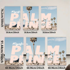 2D flat 1pc Desert Palm Tree Landscape Wall Art Canvas Prints for Living Room Bedroom Home Decor Farmhouse Style Rustic Modern Gallery Wrapped Tealightful