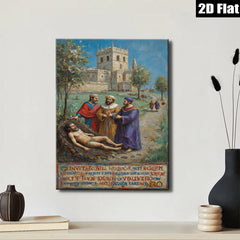 2D flat 1pc Dramatic Biblical Scene Pastoral Landscape Wall Art for Living Room Bedroom Home Decor Gallery Wrapped Canvas Prints Modern Farmhouse Style