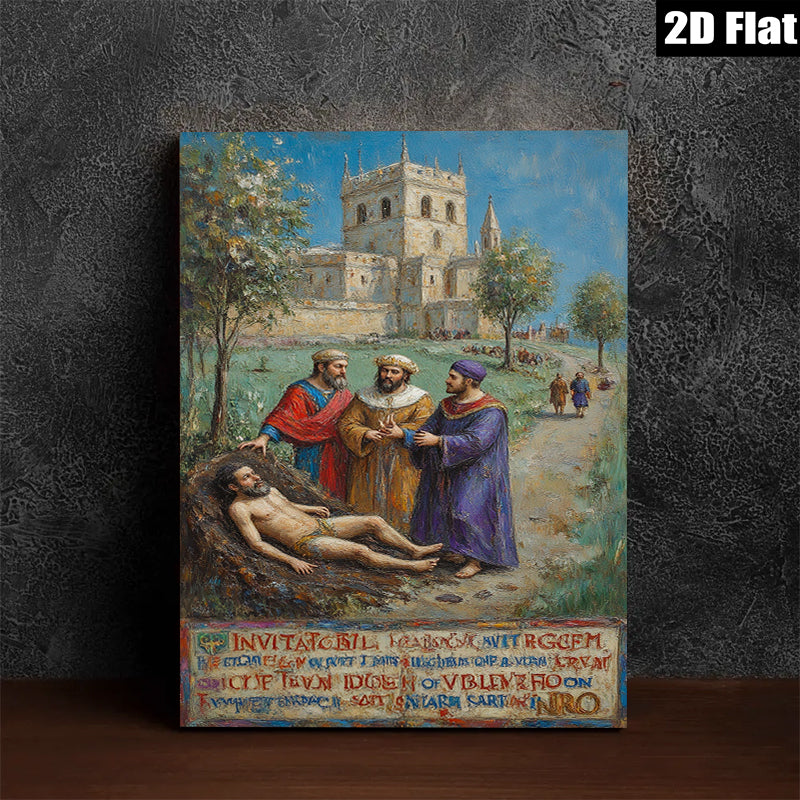 2D flat 1pc Dramatic Biblical Scene Pastoral Landscape Wall Art for Living Room Bedroom Home Decor Gallery Wrapped Canvas Prints Modern Farmhouse Style