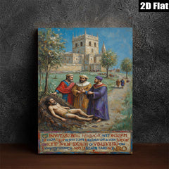 2D flat 1pc Dramatic Biblical Scene Pastoral Landscape Wall Art for Living Room Bedroom Home Decor Gallery Wrapped Canvas Prints Modern Farmhouse Style