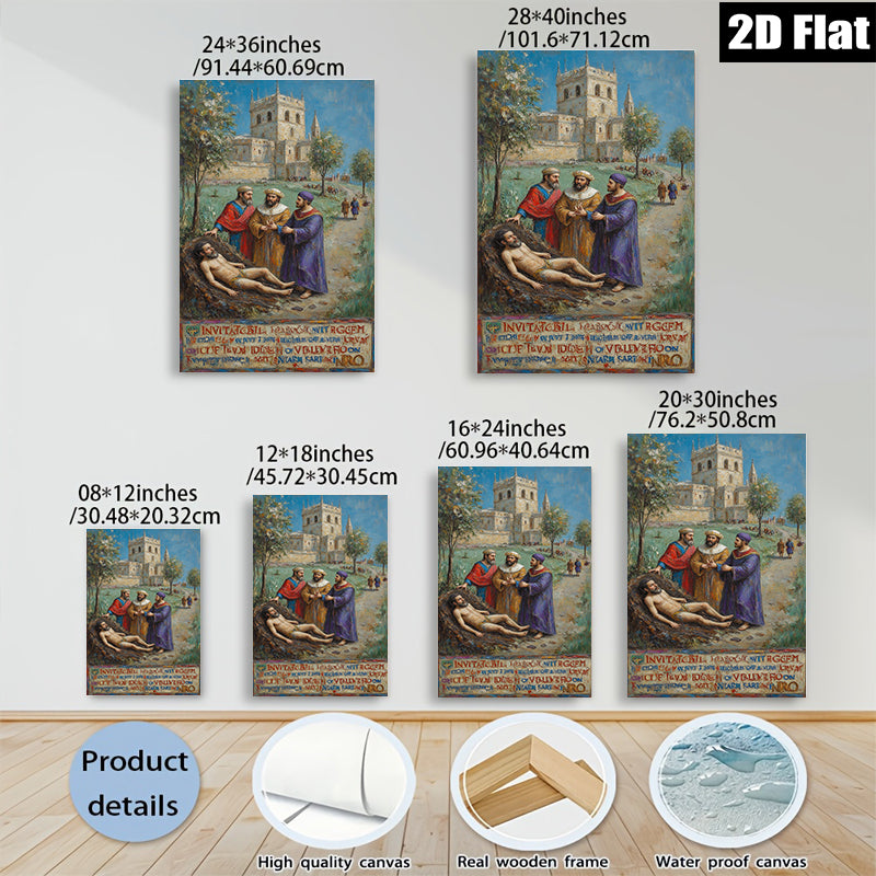 2D flat 1pc Dramatic Biblical Scene Pastoral Landscape Wall Art for Living Room Bedroom Home Decor Gallery Wrapped Canvas Prints Modern Farmhouse Style
