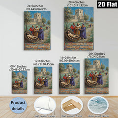 2D flat 1pc Dramatic Biblical Scene Pastoral Landscape Wall Art for Living Room Bedroom Home Decor Gallery Wrapped Canvas Prints Modern Farmhouse Style