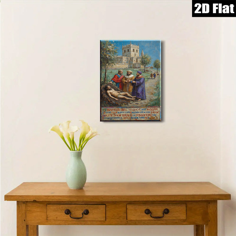 2D flat 1pc Dramatic Biblical Scene Pastoral Landscape Wall Art for Living Room Bedroom Home Decor Gallery Wrapped Canvas Prints Modern Farmhouse Style