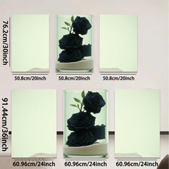 2D flat 1pc Dramatic Black Roses in Glass Vase Modern Farmhouse Living Room Bedroom Wall Decor Gallery Wrapped Canvas Print Ready to Hang