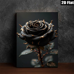 2D flat 1pc Dramatic Crimson Bloom Floral Wall Art for Living Room Bedroom Home Decor Gallery Wrapped Canvas Prints Modern Farmhouse Style