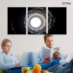 2D flat 1pc Dramatic Light Tunnel Abstract Wall Art for Living Room Bedroom Modern Farmhouse Decor Gallery Wrapped Canvas Prints Trending Now Coastal Aesthetic