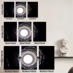 2D flat 1pc Dramatic Light Tunnel Abstract Wall Art for Living Room Bedroom Modern Farmhouse Decor Gallery Wrapped Canvas Prints Trending Now Coastal Aesthetic