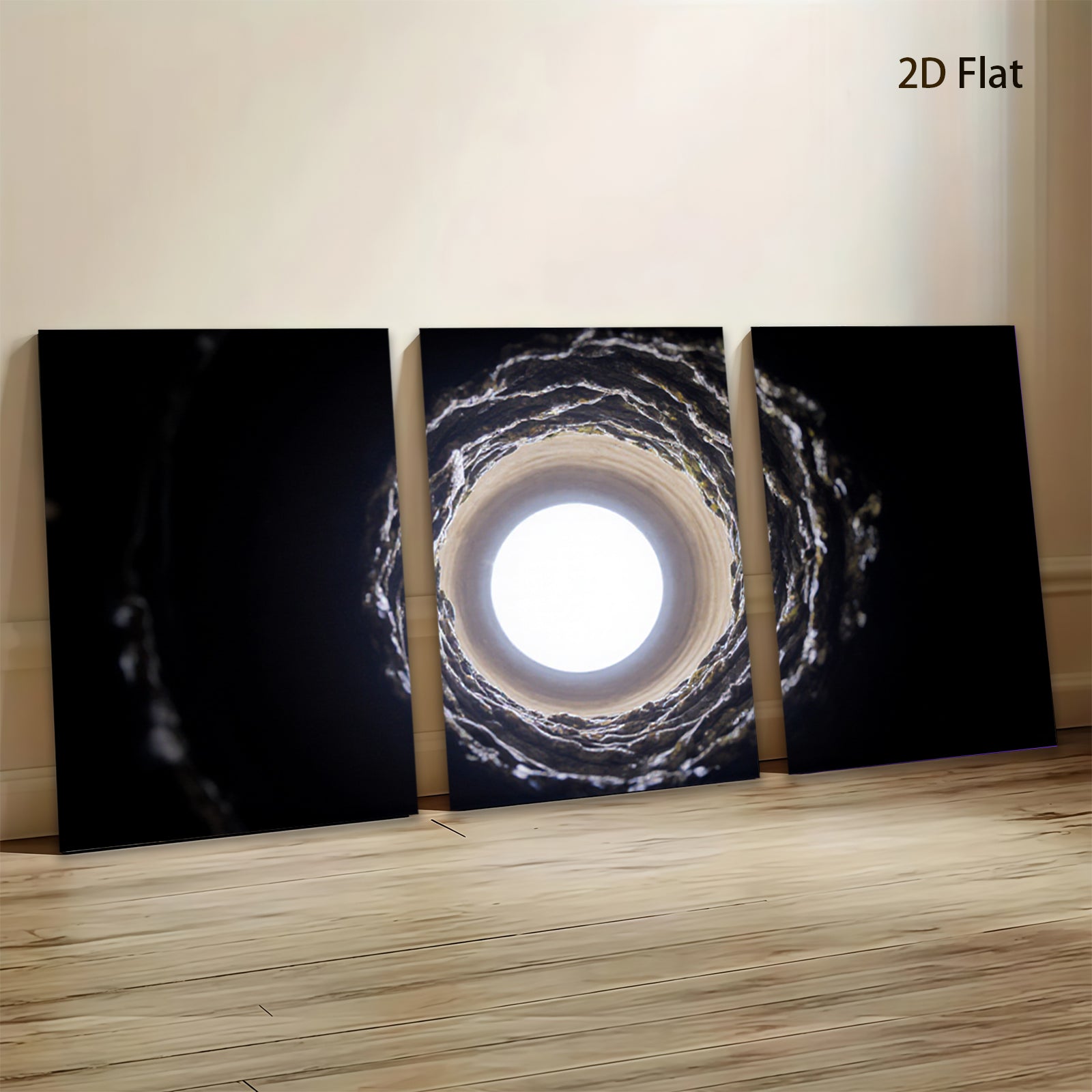 2D flat 1pc Dramatic Light Tunnel Abstract Wall Art for Living Room Bedroom Modern Farmhouse Decor Gallery Wrapped Canvas Prints Trending Now Coastal Aesthetic