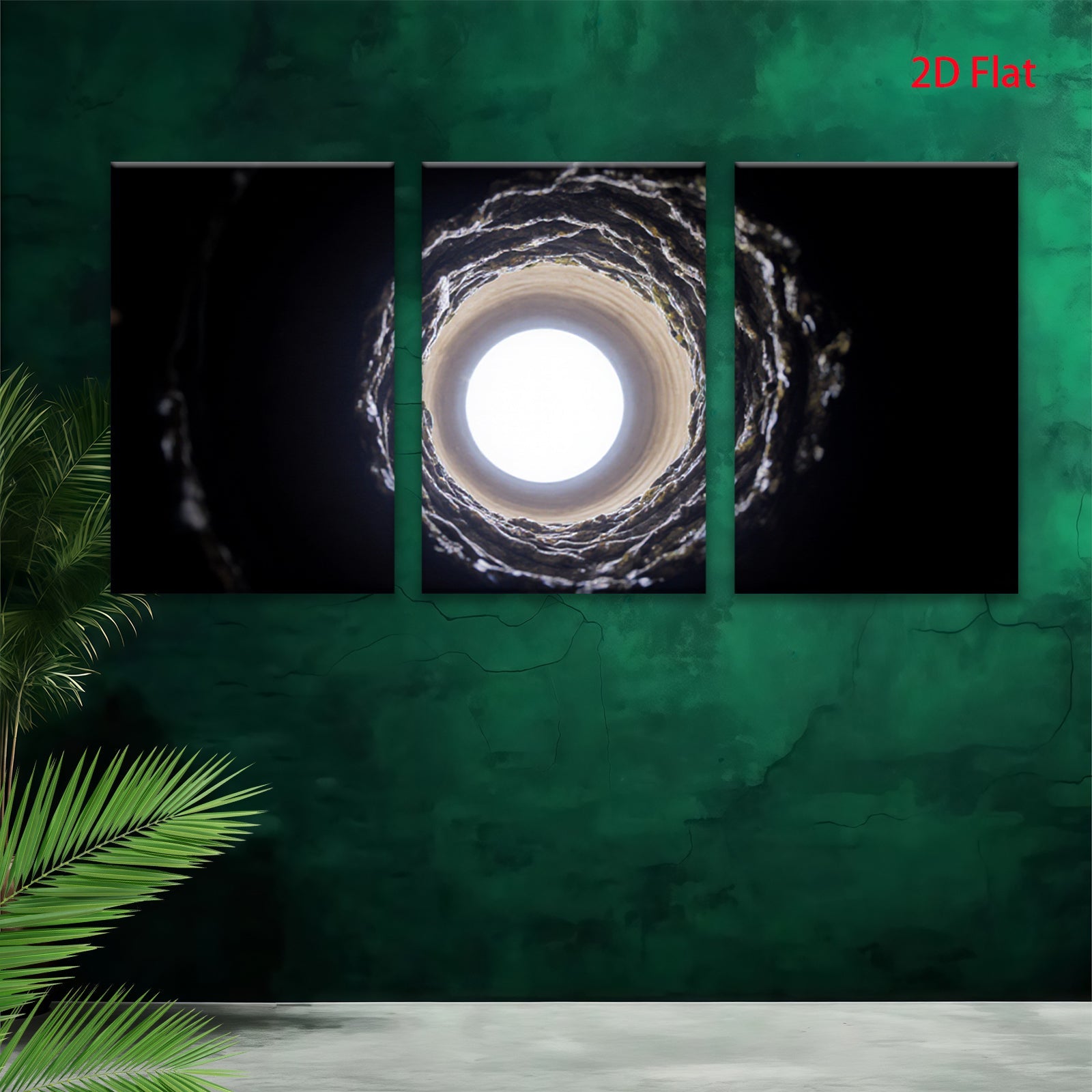2D flat 1pc Dramatic Light Tunnel Abstract Wall Art for Living Room Bedroom Modern Farmhouse Decor Gallery Wrapped Canvas Prints Trending Now Coastal Aesthetic