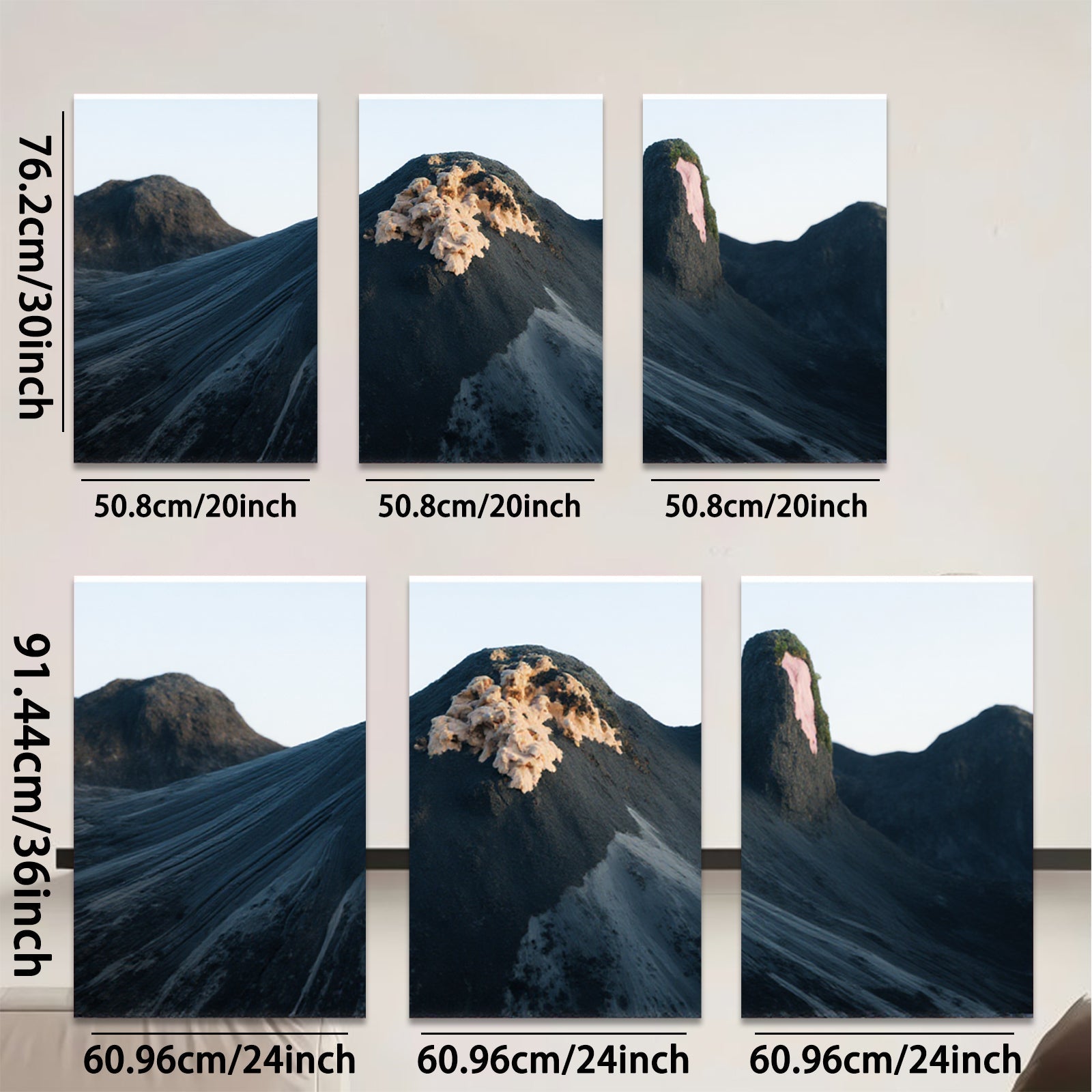 2D flat 1pc Dramatic Mountainscape Abstract Wall Art Living Room Bedroom Decor Gallery Wrapped Canvas Prints Modern Farmhouse Style Coastal Home D��cor Trending Now