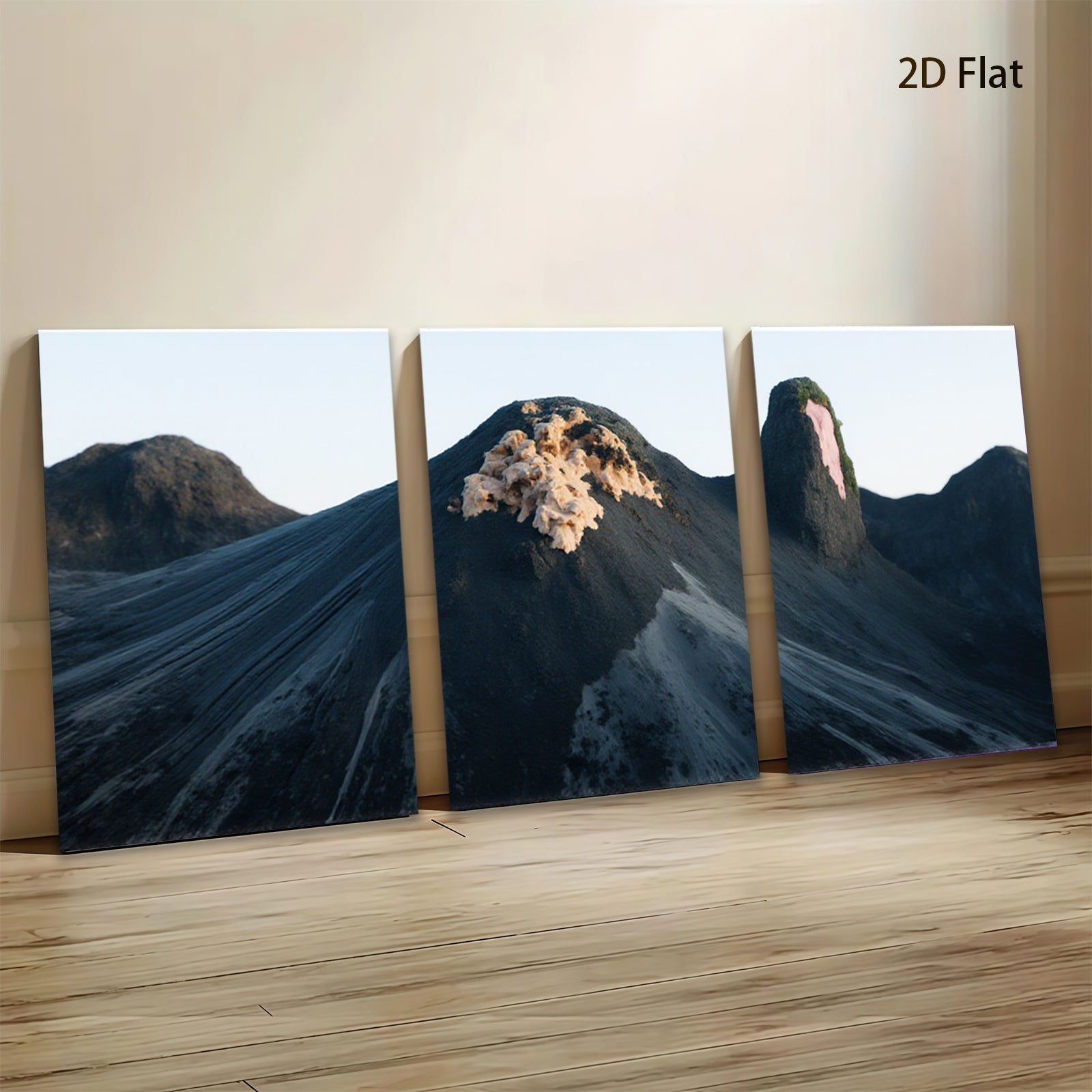 2D flat 1pc Dramatic Mountainscape Abstract Wall Art Living Room Bedroom Decor Gallery Wrapped Canvas Prints Modern Farmhouse Style Coastal Home D��cor Trending Now