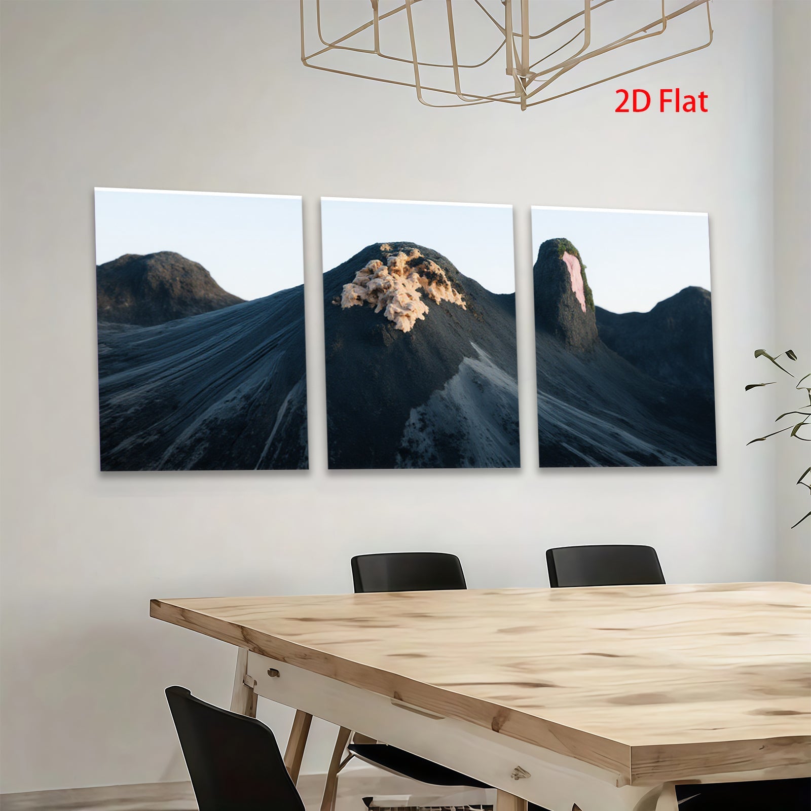 2D flat 1pc Dramatic Mountainscape Abstract Wall Art Living Room Bedroom Decor Gallery Wrapped Canvas Prints Modern Farmhouse Style Coastal Home D��cor Trending Now
