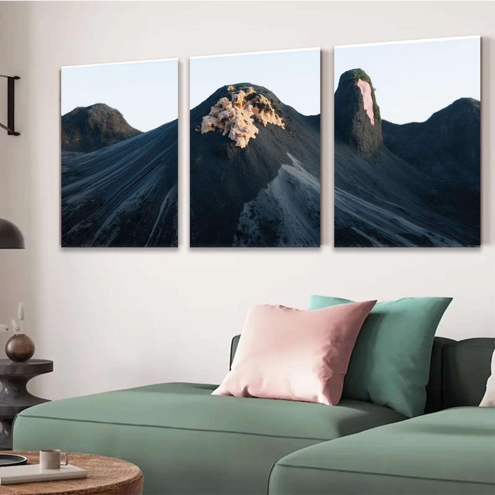 2D flat 1pc Dramatic Mountainscape Abstract Wall Art Living Room Bedroom Decor Gallery Wrapped Canvas Prints Modern Farmhouse Style Coastal Home D��cor Trending Now