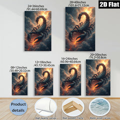 2D flat 1pc Dramatic Scorpion Portrait Wall Art Canvas Prints for Living Room Bedroom Modern Farmhouse Decor Gallery Wrapped Tealightful Trending Now