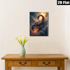 2D flat 1pc Dramatic Scorpion Portrait Wall Art Canvas Prints for Living Room Bedroom Modern Farmhouse Decor Gallery Wrapped Tealightful Trending Now