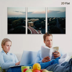 2D flat 1pc Dramatic Skyline View Historic Architecture Living Room Bedroom Gallery Wall Art Modern Farmhouse Rustic Decor Coastal Home