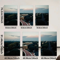 2D flat 1pc Dramatic Skyline View Historic Architecture Living Room Bedroom Gallery Wall Art Modern Farmhouse Rustic Decor Coastal Home