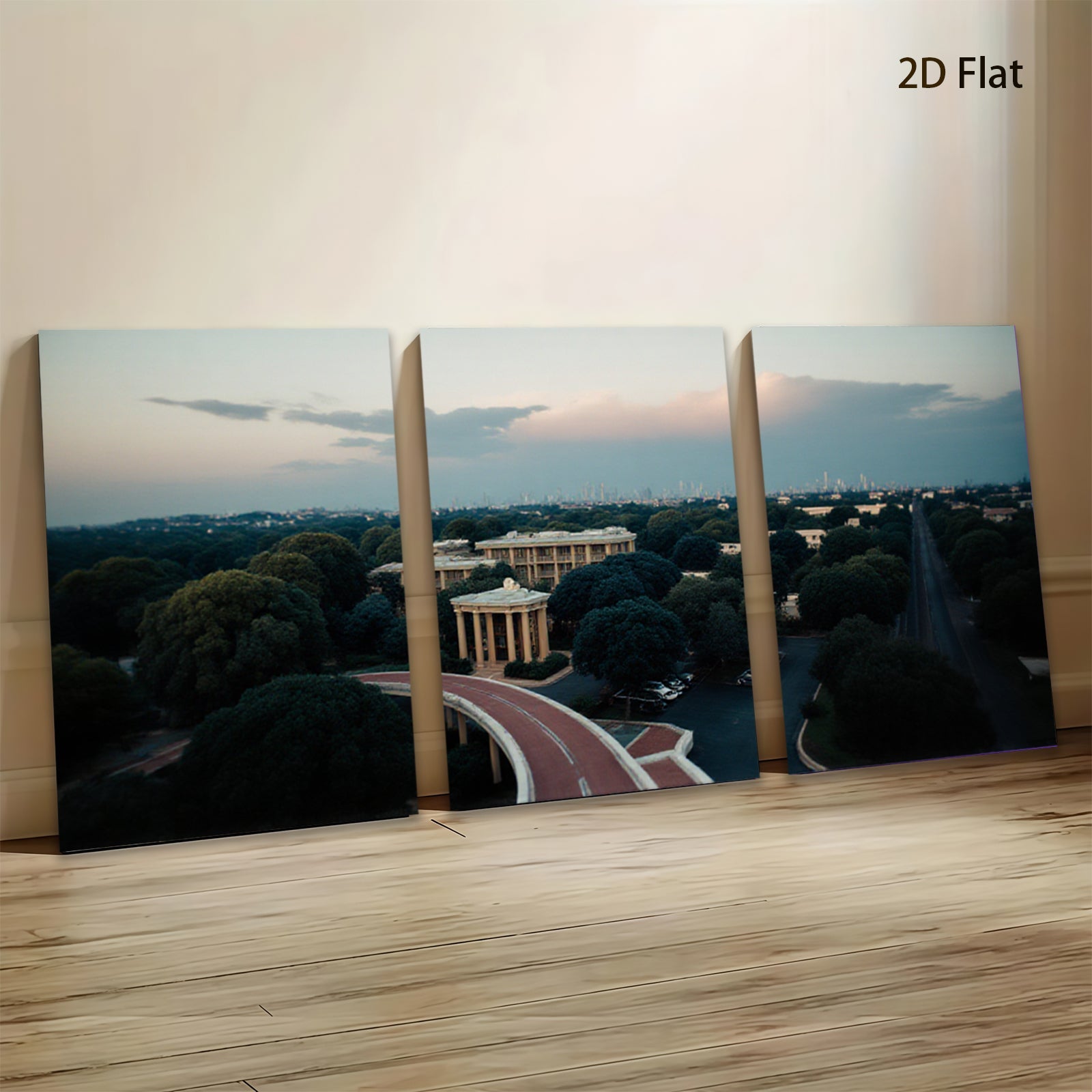 2D flat 1pc Dramatic Skyline View Historic Architecture Living Room Bedroom Gallery Wall Art Modern Farmhouse Rustic Decor Coastal Home