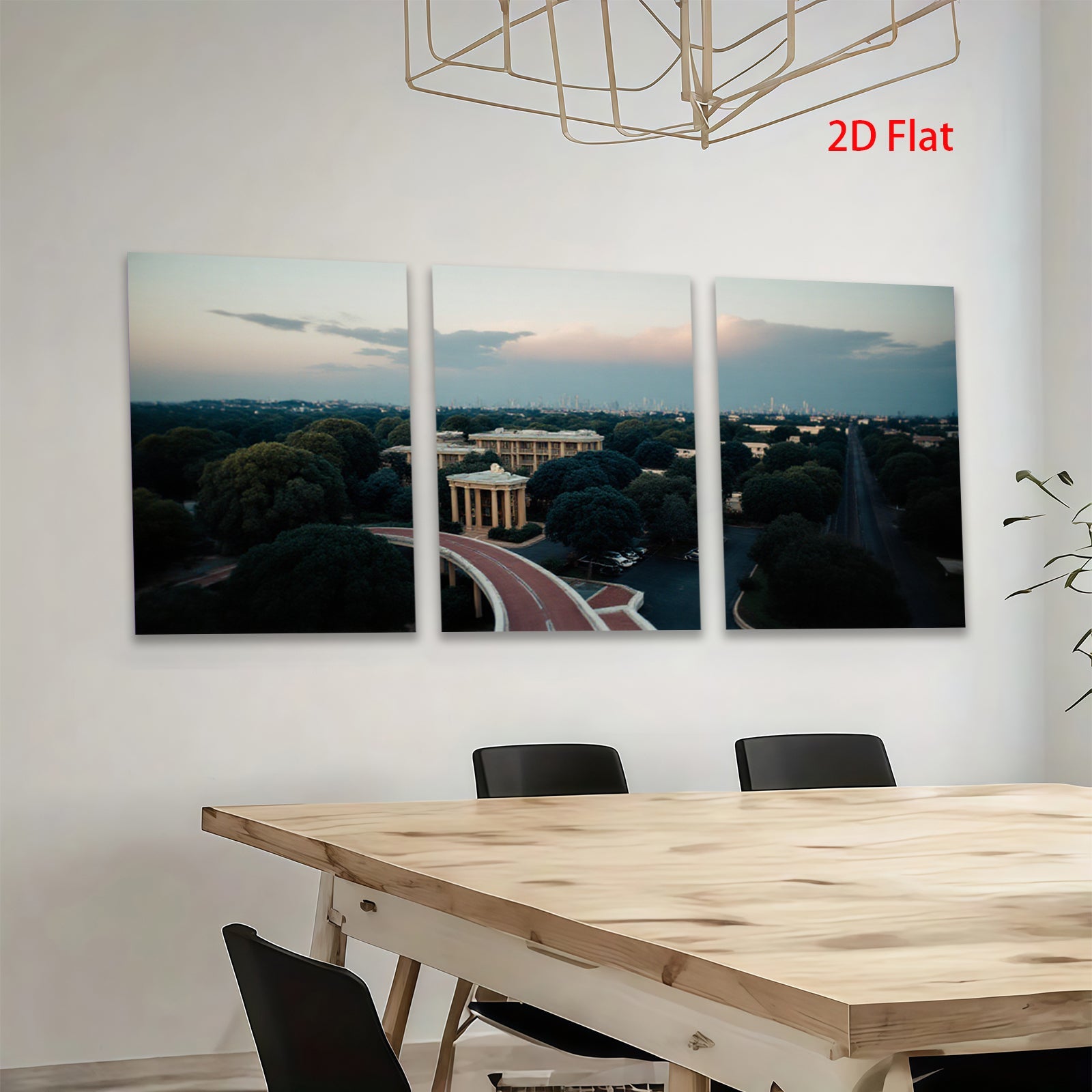 2D flat 1pc Dramatic Skyline View Historic Architecture Living Room Bedroom Gallery Wall Art Modern Farmhouse Rustic Decor Coastal Home