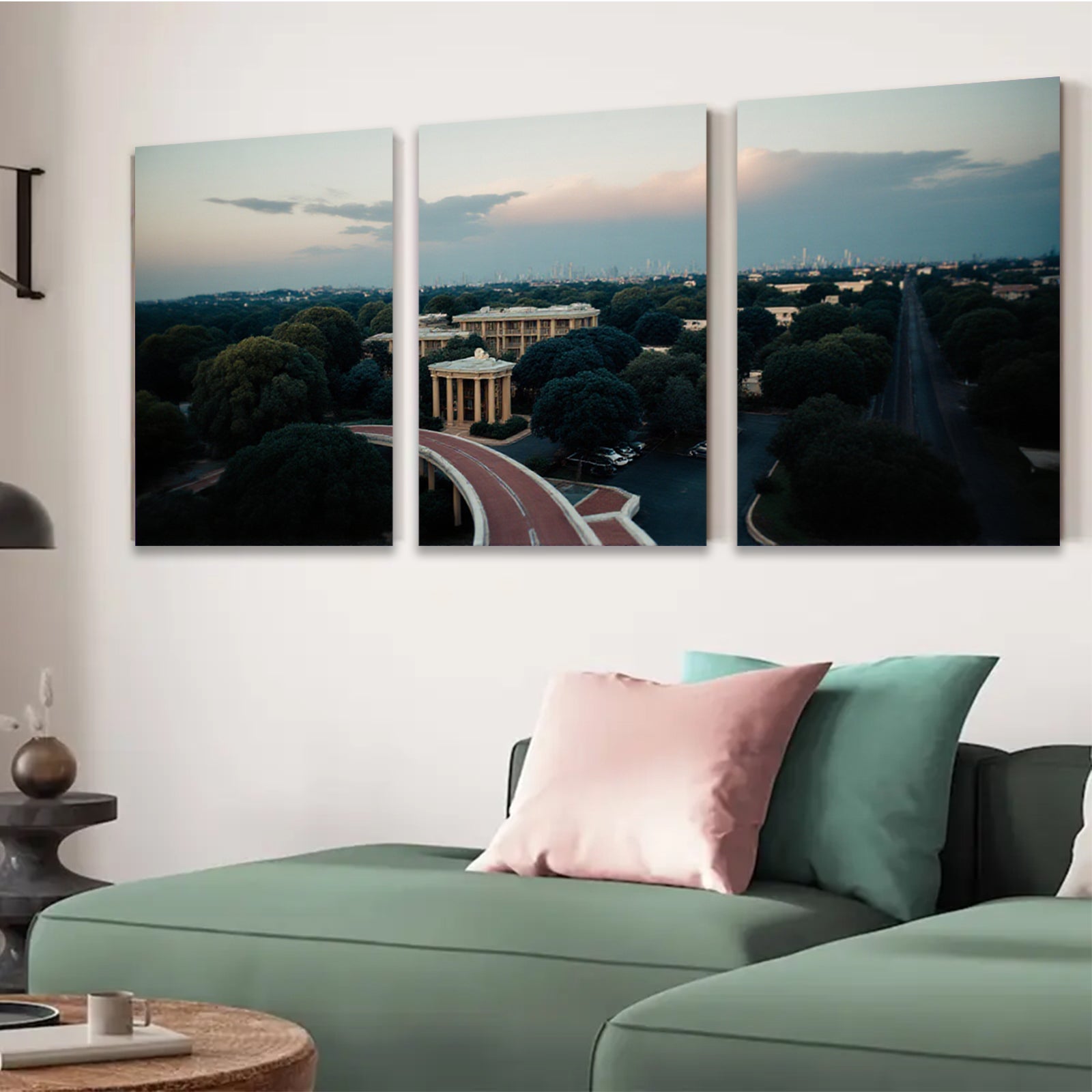 2D flat 1pc Dramatic Skyline View Historic Architecture Living Room Bedroom Gallery Wall Art Modern Farmhouse Rustic Decor Coastal Home